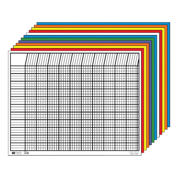 Creative Shapes Etc. Horizontal Incentive Charts, 22in x 28in, Multicolor, Pre-K - Grade 8, Pack Of 12