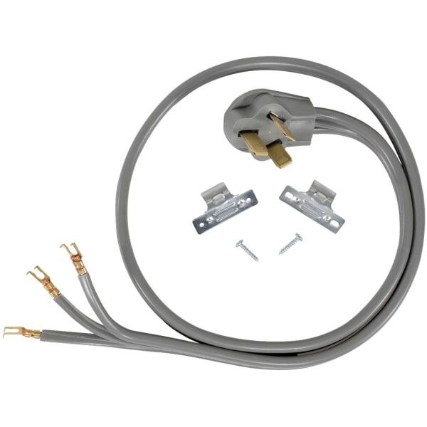 Certified Appliance Accessories 3-Wire Open-End-Connector 40-Amp Range Cord - 250 V AC / 40 A - 4 ft Cord Length - 3-Wire / Right-angle Plug
