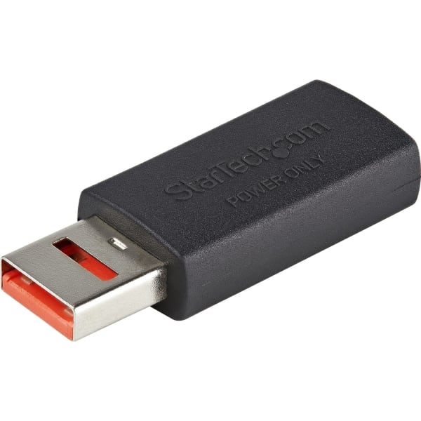 StarTech.com Secure Charging USB Data Blocker Adapter, Male/Female USB-A Data Blocking Charge/Power-Only Charging Adapter for Phone/Tablet - USB-A data blocking charging only adapter prevents data theft/spyware/malware - Power-Only No Data Pins