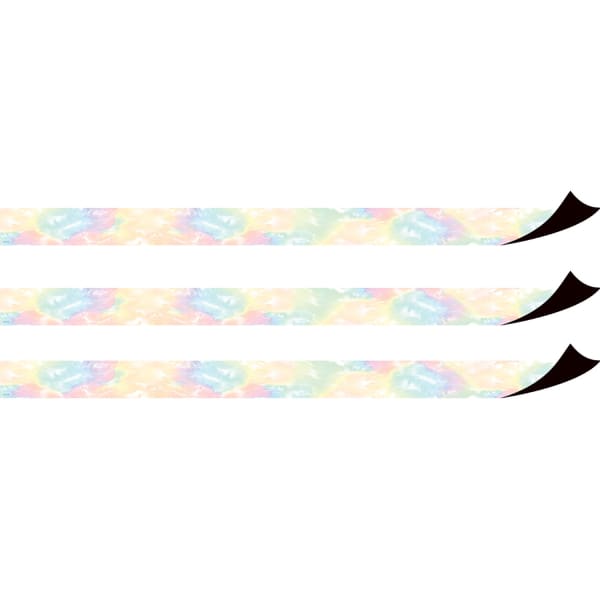 Teacher Created Resources Magnetic Borders, 24in x 1-1/2in, Pastel Pop Tie-Dye, 12 Borders Per Pack, Set Of 3 Packs