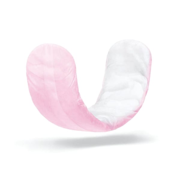 Medline Maxi Sanitary Pads With Adhesive, White, 12 Per Bag, Case Of 50 Bags