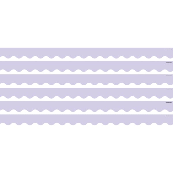 Teacher Created Resources Scalloped Border Trim Packs, 35', Lavender, Set Of 6 Packs