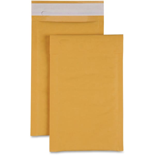 Sparco Size 0 Bubble Cushioned Mailers - Bubble - #0 - 6in Width x 10in Length - Self-sealing - Kraft - 200 / Carton - Kraft
