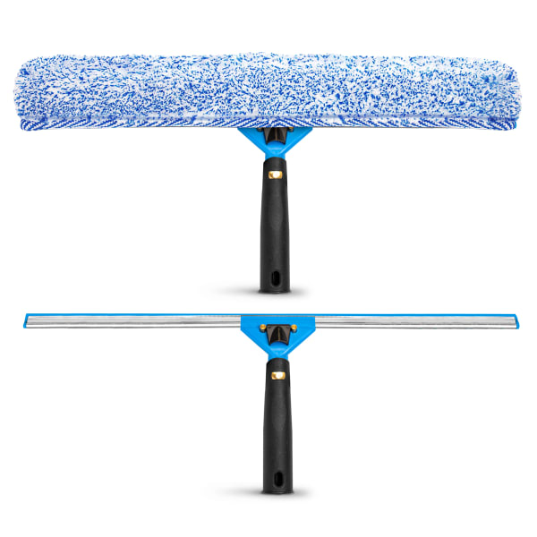 Gritt Commercial Swivel Window Washing Kit With Squeegee And Washer, 18in, Multicolor