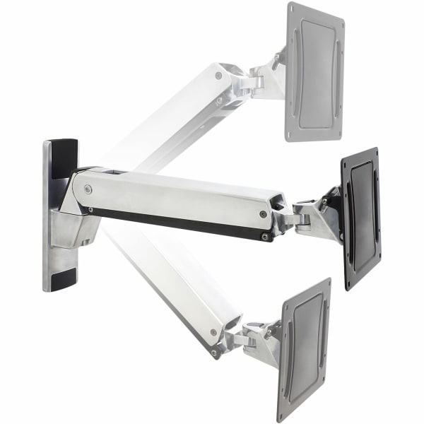 Ergotron Mounting Arm for Flat Panel Display - Polished Aluminum, Black - Height Adjustable - 30in to 60in Screen Support - 70 lb Load Capacity - 200 x 100, 200 x 400 - VESA Mount Compatible - Aluminum