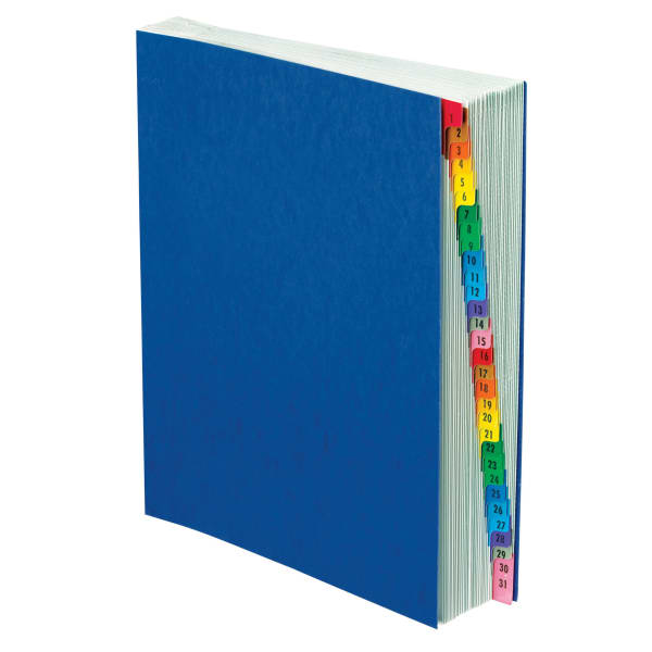 Oxford Daily Desk File/Sorter, Letter Size, 30% Recycled, Black/Blue