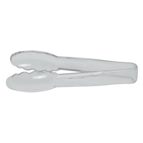 Cambro Plastic Tongs, Scallop Grip, 6in, Clear, Pack Of 12 Tongs