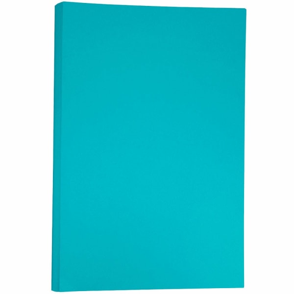 JAM Paper Ledger Matte Paper, Sea Blue, Ledger (11in x 17in), 100 Sheets Per Pack, 24 Lb, 30% Recycled