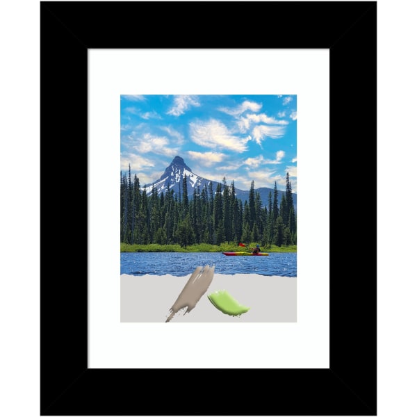 Amanti Art Picture Frame, 14in x 17in, Opening Size 11in x 14in (Matted To 8in x 10in), Brushed Black