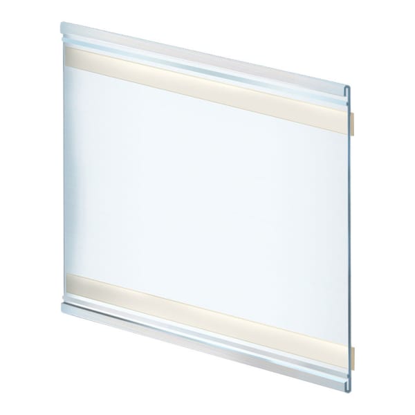 Azar Displays Adhesive Back Acrylic Nameplate Holders, 8inH x 11inW x 1/4inD, Clear, Pack Of 10 Holders