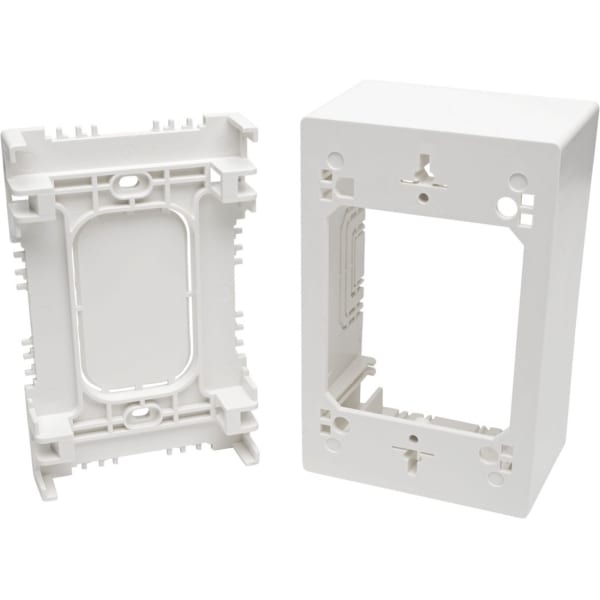 Eaton Tripp Lite Series Single-Gang Surface-Mount Junction Box Wallplate White - Cable raceway junction box - white - 1-gang - TAA Compliant