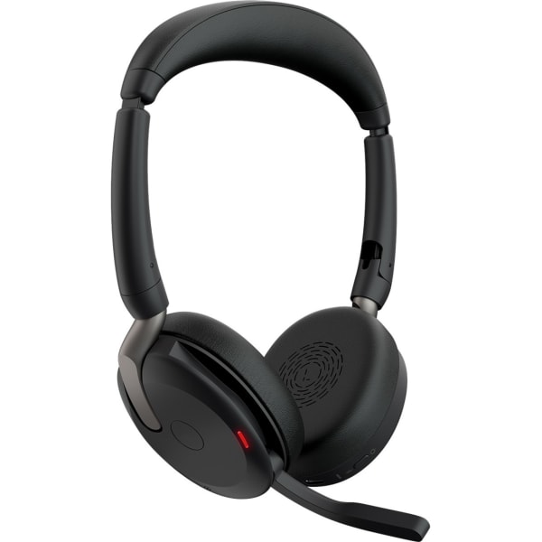 Jabra Evolve2 65 Flex Headset - Stereo - Wireless - Bluetooth - 98.4 ft - 20 Hz to 20 kHz - On-ear - Binaural - Supra-aural - MEMS Technology, Noise Cancelling Microphone - Noise Canceling