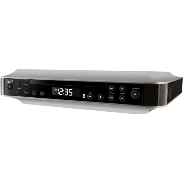 iLive IKBC384S CD-RW/CD-DA Bluetooth Under-Cabinet Music System, Silver