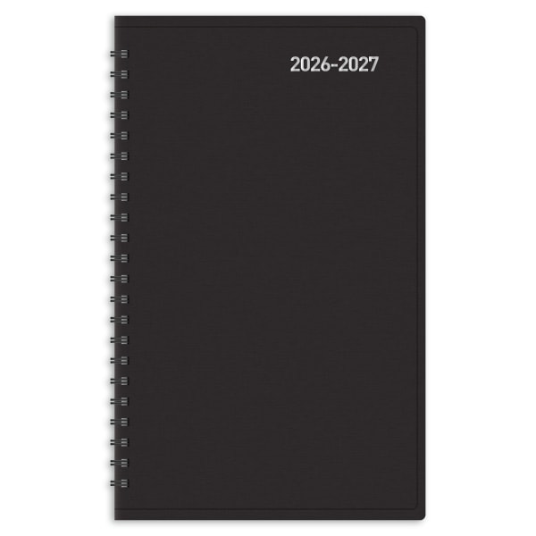 2026-2027 Office Depot Brand 14-Month Daily Academic Planner, 5in x 8in, 30% Recycled, Black, July 2026 To August 2027