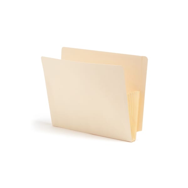 Smead End-Tab Convertible File Pockets, 5 1/4in Expansion, Letter Size, Manila, Pack Of 10
