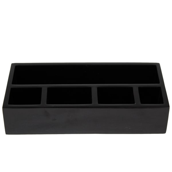 Hospitality Source Coffee Caddie Trays, 9-1/4in x 2-3/8in x 4-1/4in, Black, Set Of 8 Trays