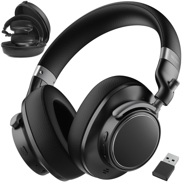 Delton M201 Wireless Computer Headset, Auto Pair USB Dongle, Black, Total Qty 1