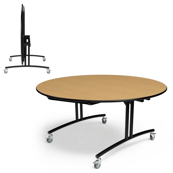 Palmer Hamilton PHlip Mobile Flip Top Multipurpose Table, 30in x 60in, Fusion Maple