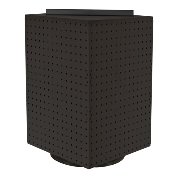 Azar Displays 4-Sided Revolving Pegboard Tabletop Display, 20inH x 14inW x 14inD, Black
