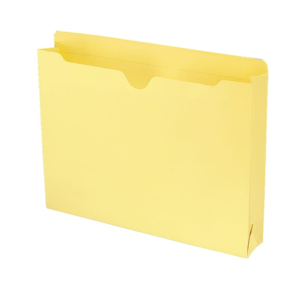 Smead Expanding Reinforced Top-Tab File Jackets, 2in Expansion, Letter Size, Yellow, Box Of 50
