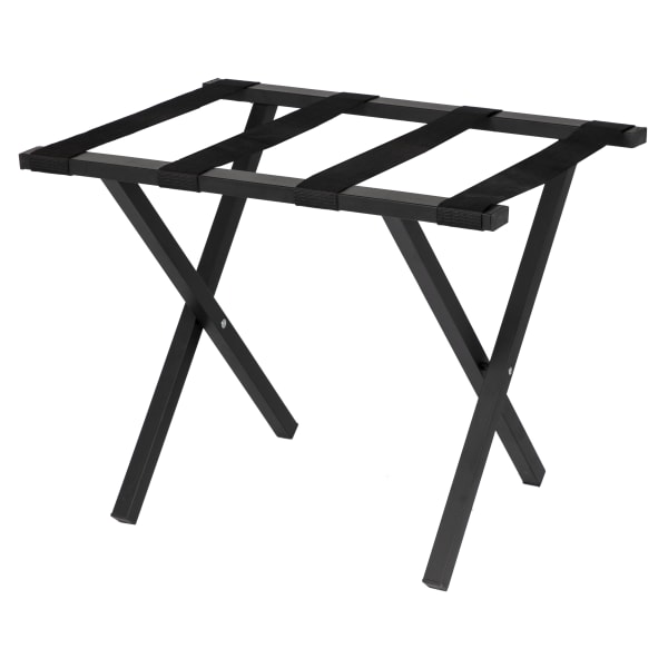 Hospitality 1 Source Metropolitan Luggage Racks, 20in x 22in x 17in, Black, Pack Of 4 Racks