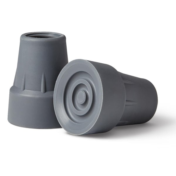 Medline Crutch Replacement Tips, Gray, Case Of 6 Sets