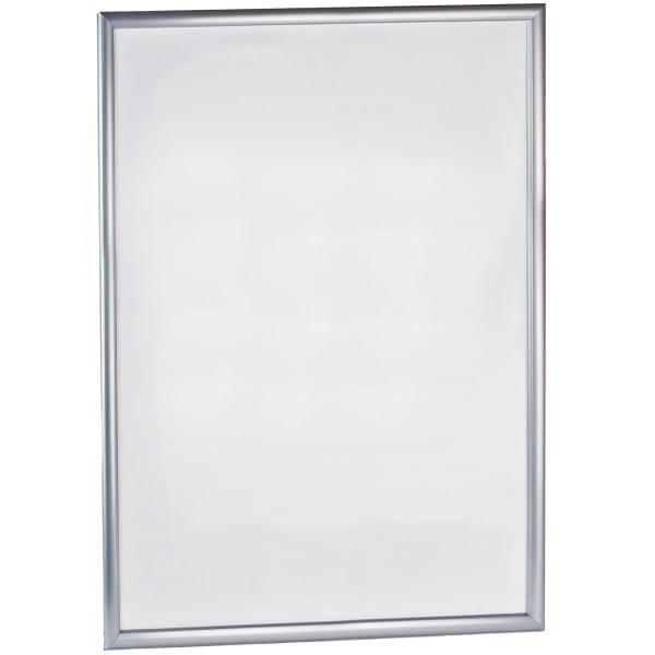 Azar Displays Wall Mount Snap Frame Plastic Vertical/Horizontal Sign Holder, 40inH x 30inW x 3/4inD, Silver