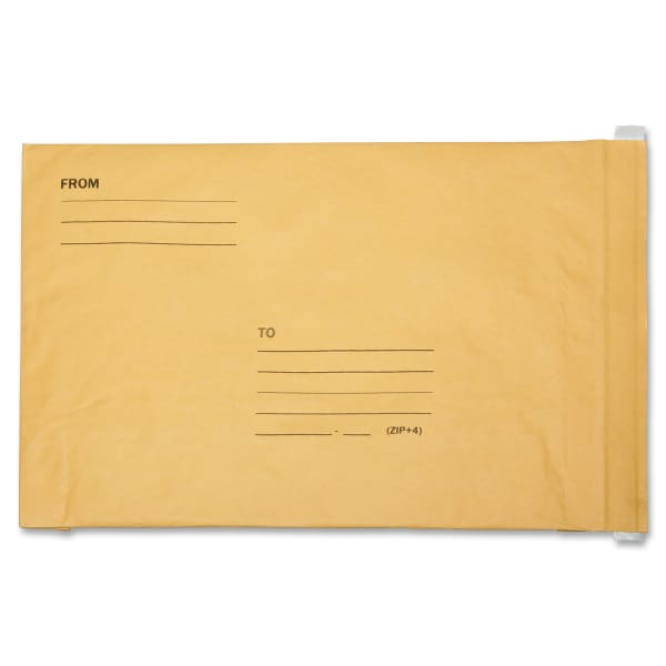 SKILCRAFT Lightweight Paper-Cushioned Mailers, 10 1/2in x 16in, Kraft, Pack Of 100 (AbilityOne 8105-00-281-1436)