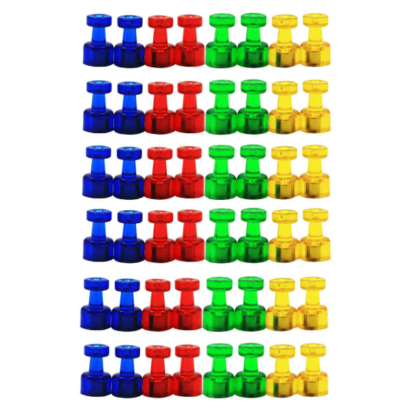 Zeus Kaleidoscope Magnets, Small, Red, 8 Magnets Per Box, Set Of 6 Boxes
