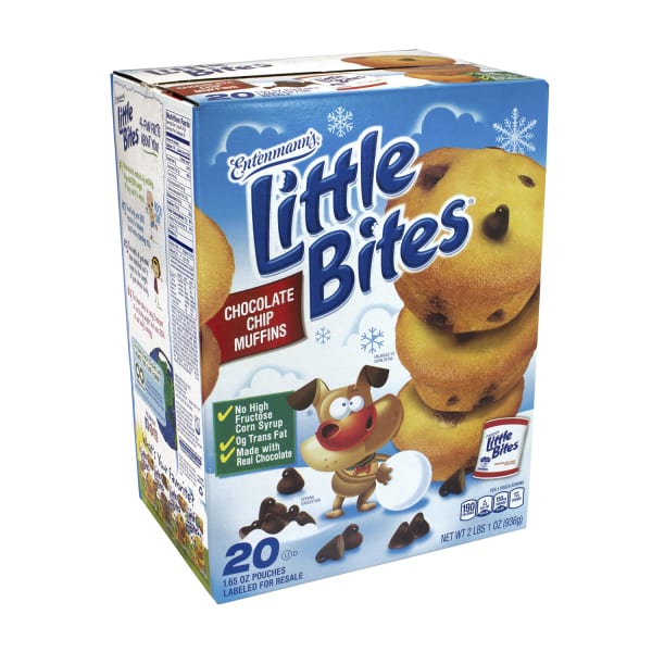 Entenmanns Little Bites Chocolate Chip Muffins, Pack Of 20 Pouches