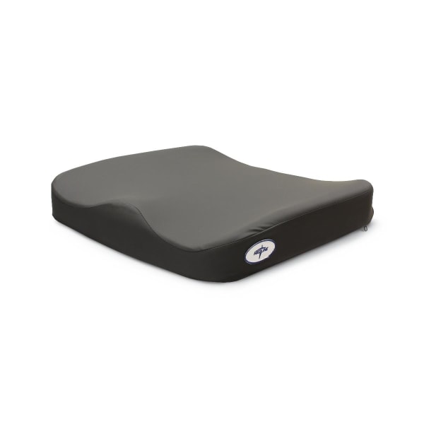 Medline Contour Basic Wheelchair Seat Cushion, 3inH x 18inW x 18inD, Black