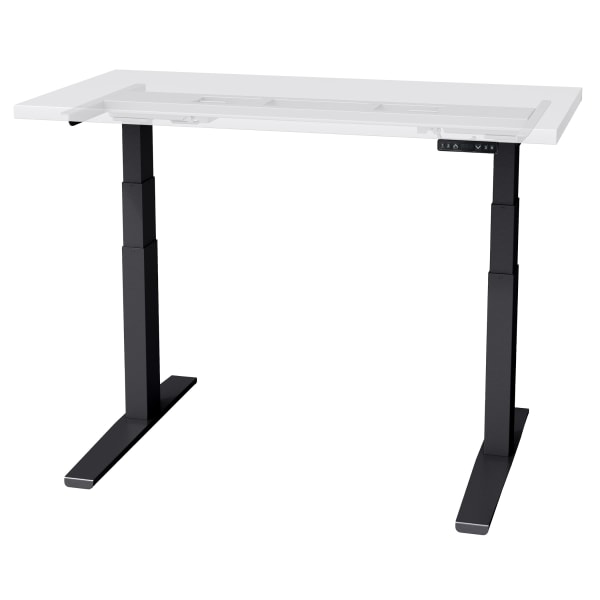 Fellowes Victory LX 2-Leg Electric Steel Table Base With Memory Height Settings, 47-1/2inH x 36inW x 24inD, Black