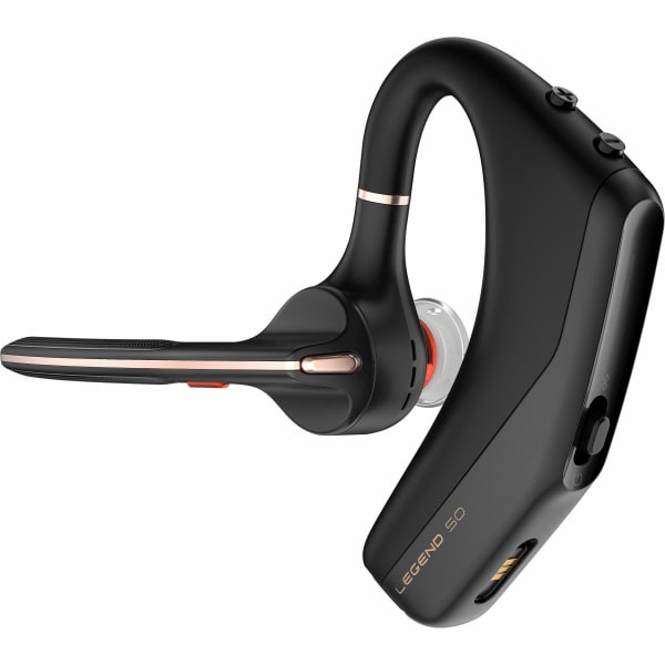 Poly Voyager Legend 50 Headset UC (AT9M9AA) - Mono - Wireless - Bluetooth - 98.4 ft - 16 Ohm - 100 Hz to 20 kHz - Earbud, Over-the-ear, Behind-the-ear - Monaural - In-ear - MEMS Technology, Noise Cancelling Microphone - Noise Canceling - Black