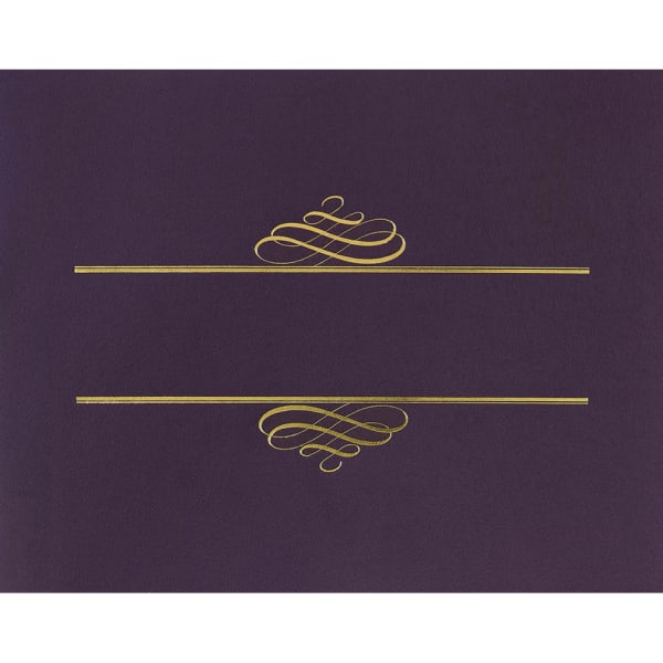 Great Papers! Certificate Covers, 12in x 9-3/8in, Plum/Gold Foil, Pack Of 5 Covers