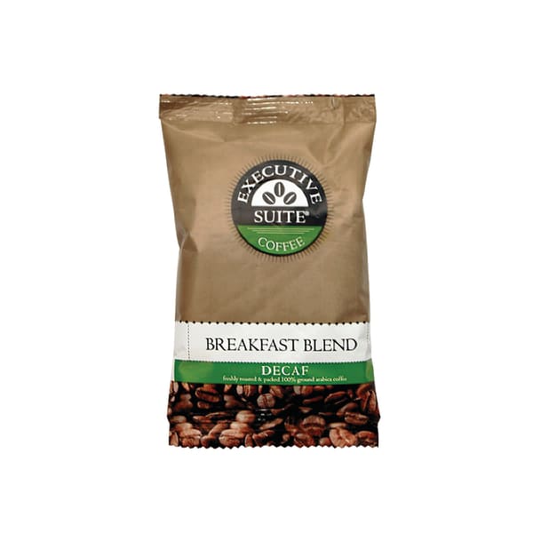Executive Suite Coffee Single-Serve Coffee Packets, Decaffeinated, Breakfast Blend, Carton Of 42
