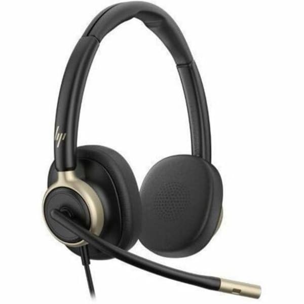 Poly Mission 825 Headset, Stereo, USB, Wired, On-ear, Binaural, Supra-aural, Black, C01FCA6AC3