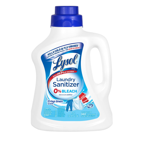 Lysol Laundry Sanitizer, Crisp Linen, 90 Oz, Carton Of 4 Bottles