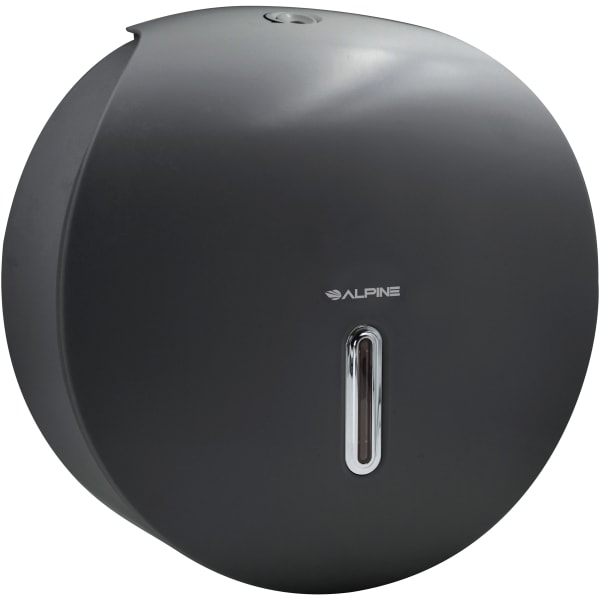 Alpine Single Roll Jumbo Toilet Paper Dispenser, 11-3/4inH x 11-1/2inW x 5-5/16inD, Gray