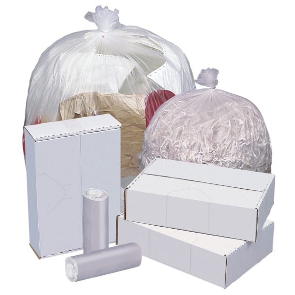 Highmark 6 MIC Trash Bags, 16 gal, 24inH x 33inW, Natural, Case of 1000 Bags
