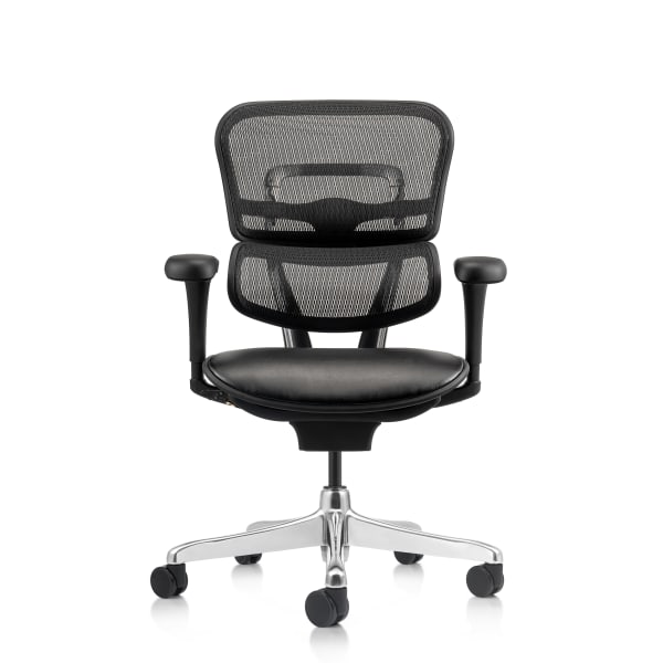 WorkPro 12000 V2 Series Ergonomic Mesh/Antimicrobial Vinyl High-Back Office Chair, Black/Black, BIFMA Compliant
