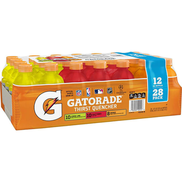 Gatorade Thirst Quencher Variety Pack, 12 Oz, Pack Of 28 Bottles
