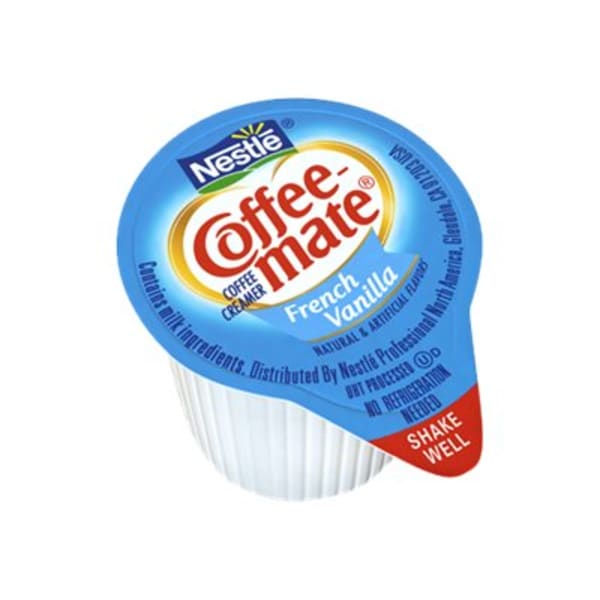 Nestle Coffee-mate Single Serve Liquid Creamer, French Vanilla Flavor, 0.38 Oz, Carton Of 200