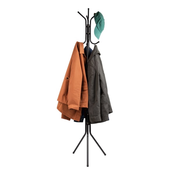 Mind Reader Freestanding Coat Stands, 69inH x 16-1/2inW x 14-3/4inL, Black, Set Of 2 Stands