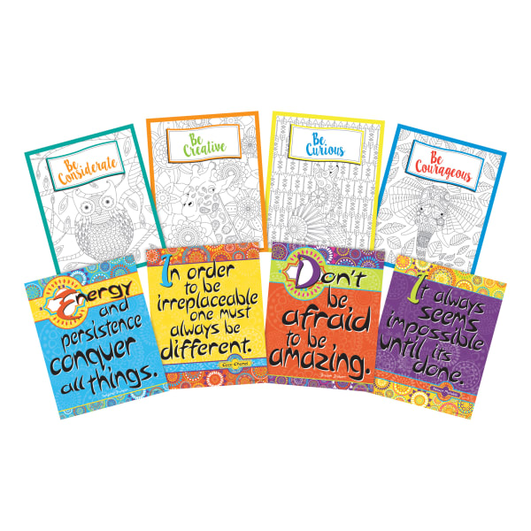 Barker Creek Art Prints, 8in x 10in, Moroccan/Color Me! Boho, Set Of 8 Prints