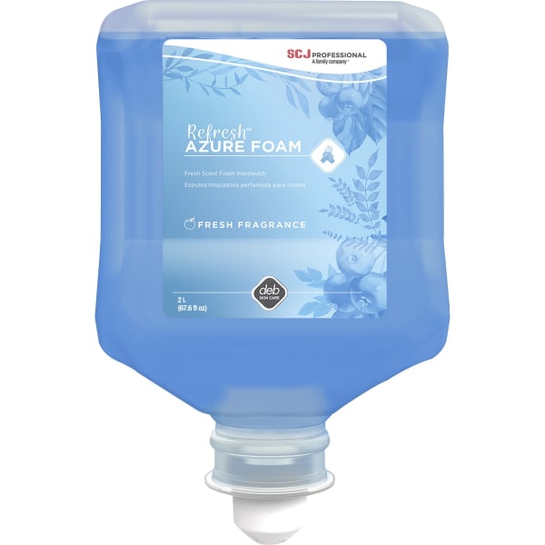 SC Johnson Refresh Azure Foam Hand Soap, Fresh Apple Scent, 67.6 Oz, Carton Of 4