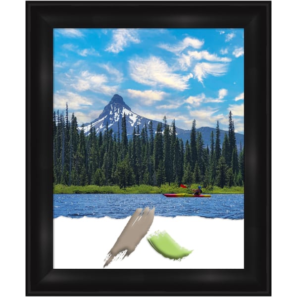 Amanti Art Grand Black Picture Frame, 20in x 24in, Matted For 16in x 20in