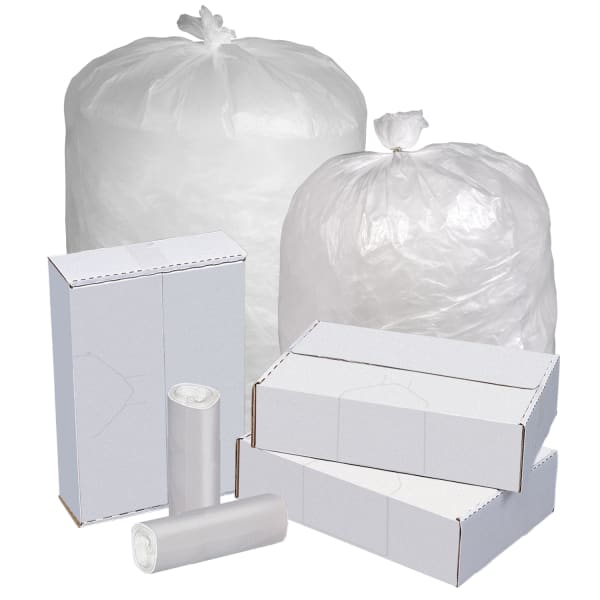 Highmark Linear Low Density Can Liners, 0.9-mil, 60 Gallons, 38in x 58in, Clear, Case Of 100
