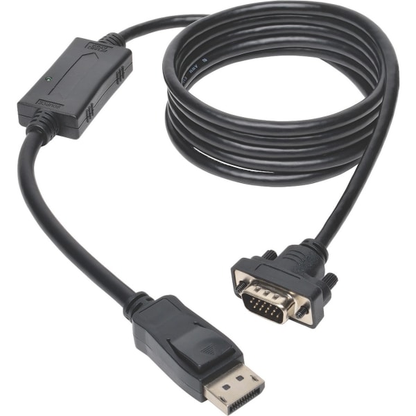 Tripp Lite 6ft DisplayPort to VGA/DP to VGA Adapter Active Converter with Latches to HD15 DPort 1.2 M/M - DisplayPort/VGA  - P581006VGAV2