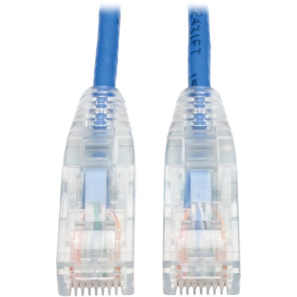 Tripp Lite 3ft Cat6 Gigabit Snagless Molded Slim UTP Patch Cable RJ45 M/M Blue 3ft - First End: 1x R - N201S03BL