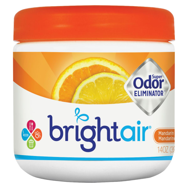 BRIGHT Air Super Odor Eliminator Gel, 14 Oz., Mandarin Orange & Fresh Lemon